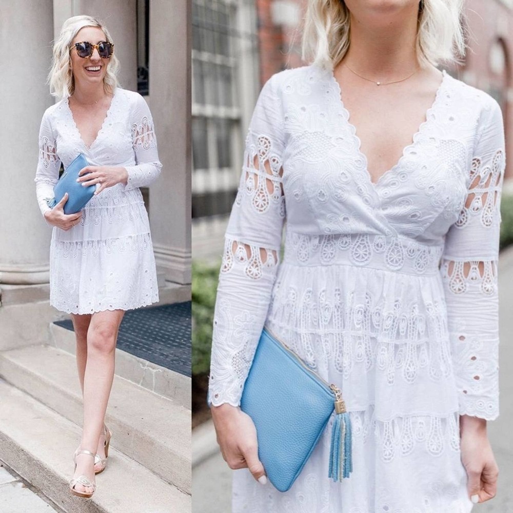 NWT Sail to Sable Boho Eyelet Embroidered Dress